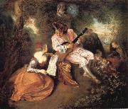 Jean-Antoine Watteau The scale of love oil painting on canvas